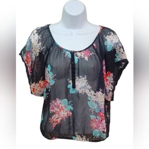 Floral Chiffon Women's Top